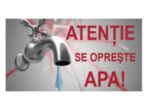 Se opreşte apa în Războieni, în data de 10 august 2021