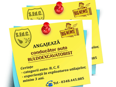 ANUNȚ ANGAJARE