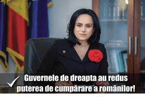 'Guvernele de dreapta au redus puterea de cumpărare a românilor'