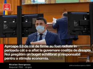 53 de mii de firme au fost radiate în perioada în care s-a aflat..