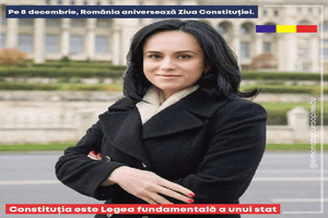 Simona Bucura Oprescu, mesaj cu prilejul Zilei Constituţiei
