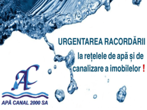 Urgentarea racordării la reţelele de apă şi de canalizare a...